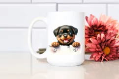Funny Rottweiler Watercolor Splash | Clipart Product Image 2