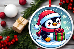 Round Christmass Ornament PNG Product Image 2