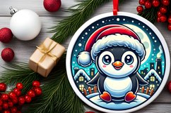 Round Christmas Ornament Sublimation|Clipart Product Image 2