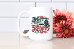 Retro Merry and Bright Christmas Png Product Image 2