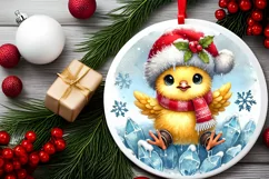 Round Christmas Ornament Sublimation|Clipart Product Image 1