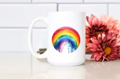 Vibrant Rainbow Simple Watercolor | Sublimation Clipart Product Image 2