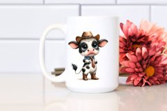 Watercolor Expressive Baby Cow with Tie | Sublimation | Product Image 2