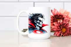 Skull with Hair Vampire Superhero PNG Product Image 2