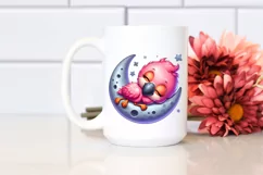 Colorful Baby Flamingo Clipart Product Image 2