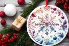 Round Christmas Ornament Sublimation|Clipart Product Image 2