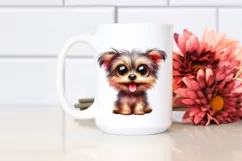 Crazy Funny Yorkipoo Watercolor | Clipart Product Image 2