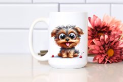 Crazy Looking Yorkipoo Sitting | Sublimation | Clipart Product Image 2