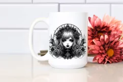 Vibrant Gothic Girl PNG Product Image 2