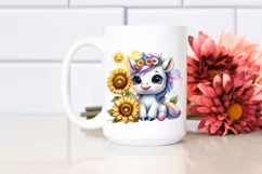 Baby Unicorn Watercolor Splash | Clipart Product Image 2