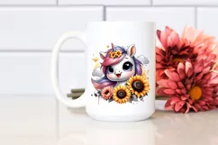 Baby Unicorn Watercolor Splash | Clipart Product Image 2
