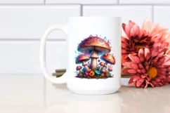 Detailed Pastel Magical Mushroom PNG Product Image 2