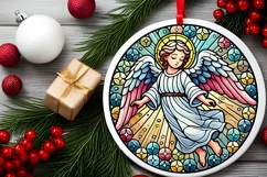 Round Christmas Ornament Sublimation|Clipart Product Image 1