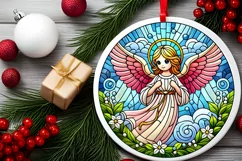 Round Christmas Ornament Sublimation|Clipart Product Image 1