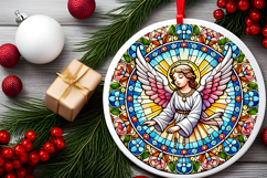 Round Christmass Ornament PNG Product Image 2