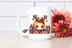 Baby Octopus Celebrating Christmas, High-res PNG Product Image 2