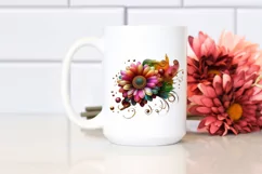 Watercolor Luxury Flower Love Splash Clipart Product Image 2