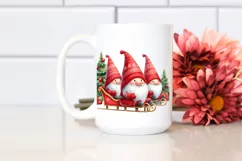 Red Gnomes by the Sleigh PNG Product Image 2