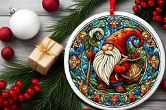 Round Christmas Ornament Sublimation|Clipart Product Image 1