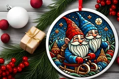 Round Christmas Ornament Sublimation|Clipart Product Image 2