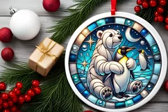 Round Christmas Ornament Sublimation|Clipart Product Image 1