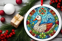 Round Christmas Ornament Sublimation|Clipart Product Image 1
