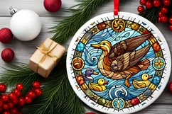 Round Christmas Ornament Sublimation|Clipart Product Image 1