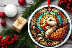Round Christmas Ornament Sublimation|Clipart Product Image 1