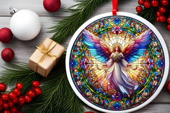 Round Christmass Ornament PNG Product Image 2