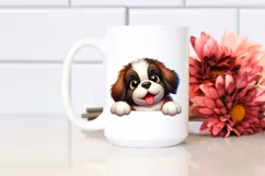 Colorful Baby Saint Bernard | Sublimation | Clipart Product Image 2