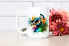 Colorful Artistic Peacock Sunglasses Clipart Product Image 2