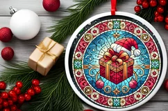 Round Christmas Ornament Sublimation|Clipart Product Image 1