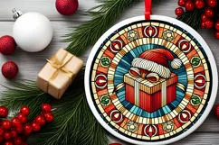 Round Christmas Ornament Sublimation|Clipart Product Image 1