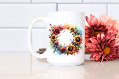 Colorful Sunflower Abstract Frame | Clipart Product Image 2