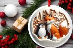 Round Christmass Ornament PNG Product Image 2