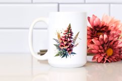 Detailed Shiny Watercolor Foxglove | Sublimation | Clipart Product Image 2