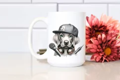 Hip Hop Singer Weimaraner Clipart Product Image 2