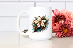 Stained Gardenia with Golden Insertions | Sublimation | Product Image 2