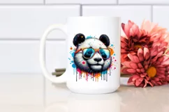 Colorful Artistic Panda Sunglasses Clipart Product Image 2