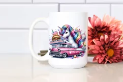 colorful Baby Unicorn with 50s Diner Product Image 2