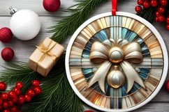 Round Christmas Ornament Sublimation|Clipart Product Image 1