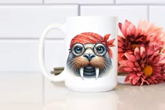 Walrus with Bandana and Fancy es | Clipart Product Image 2