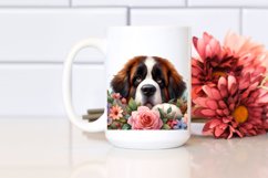 Funny Saint Bernard Watercolor Clipart Product Image 2