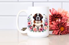 Abstract Floral Frame with Watercolor Splash Product Image 2