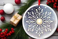Round Christmass Ornament PNG Product Image 2