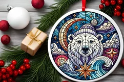 Round Christmas Ornament Sublimation|Clipart Product Image 1