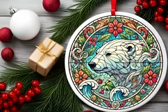 Round Christmas Ornament Sublimation|Clipart Product Image 1