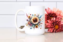Colorful Sunflower Watercolor Washed Product Image 2