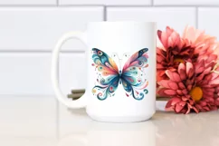 Colorful Butterfly Watercolor Clipart Product Image 2