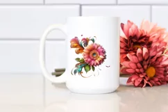 Watercolor Luxury Flower Love Splash Clipart Product Image 2